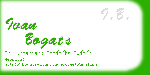 ivan bogats business card